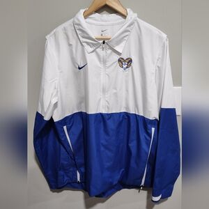 Robinson Secondary School Nike Men's White & Royal Blue Logo Windbreaker, Large